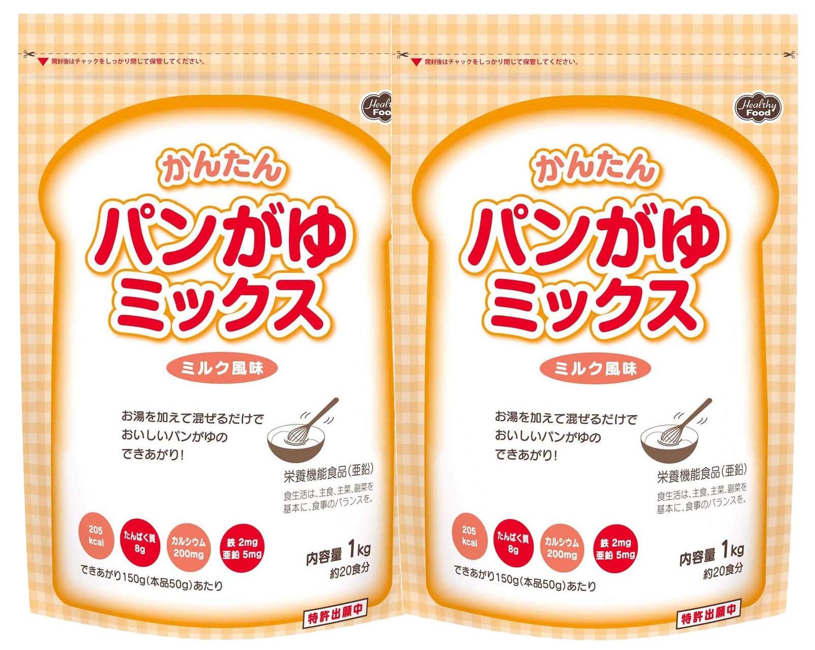 Amazon.co.jp: ヘルシーフード パンがゆミックス ミルク風味 1kg×2袋